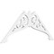 Ekena Millwork Pitch Carrillo Architectural Grade PVC Gable Pediment, 36"W x 18"H x 1"P (12/12) GPP036X018X100CRL - alternate 1